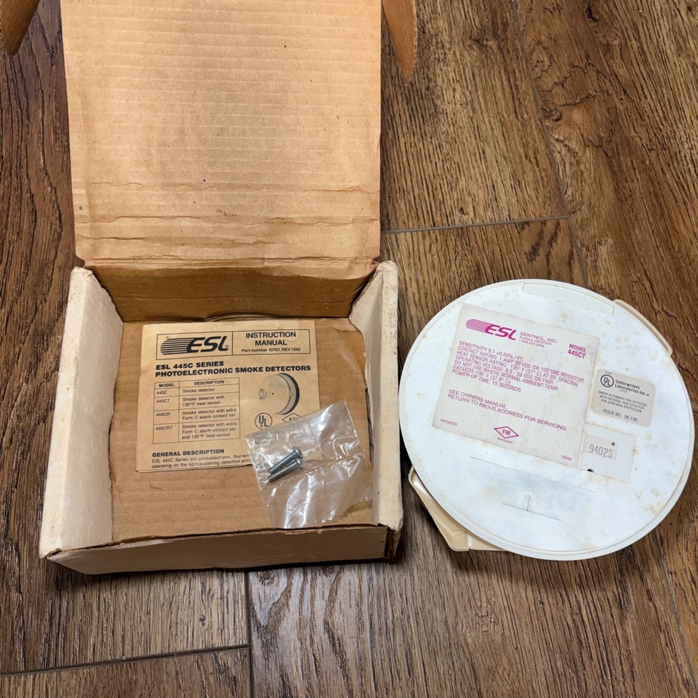 ESL 445CT Smoke Detector Photoelectronic 4-Wire Heat Sensor fire alarm open box
